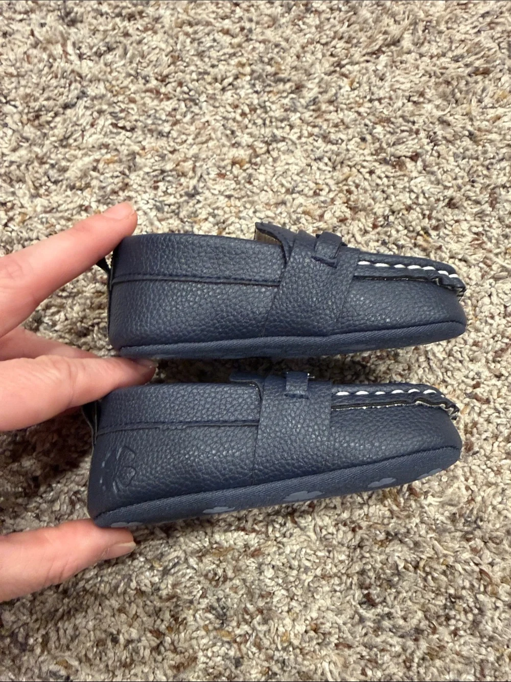 Lucky Brand Navy Baby Loafer Crib Shoes